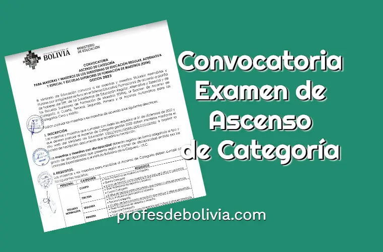 convocatoria examen de ascenso de categoria