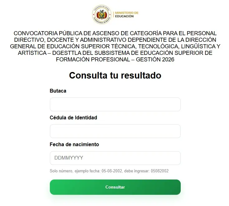 resultados examen de ascenso de categoria 2026